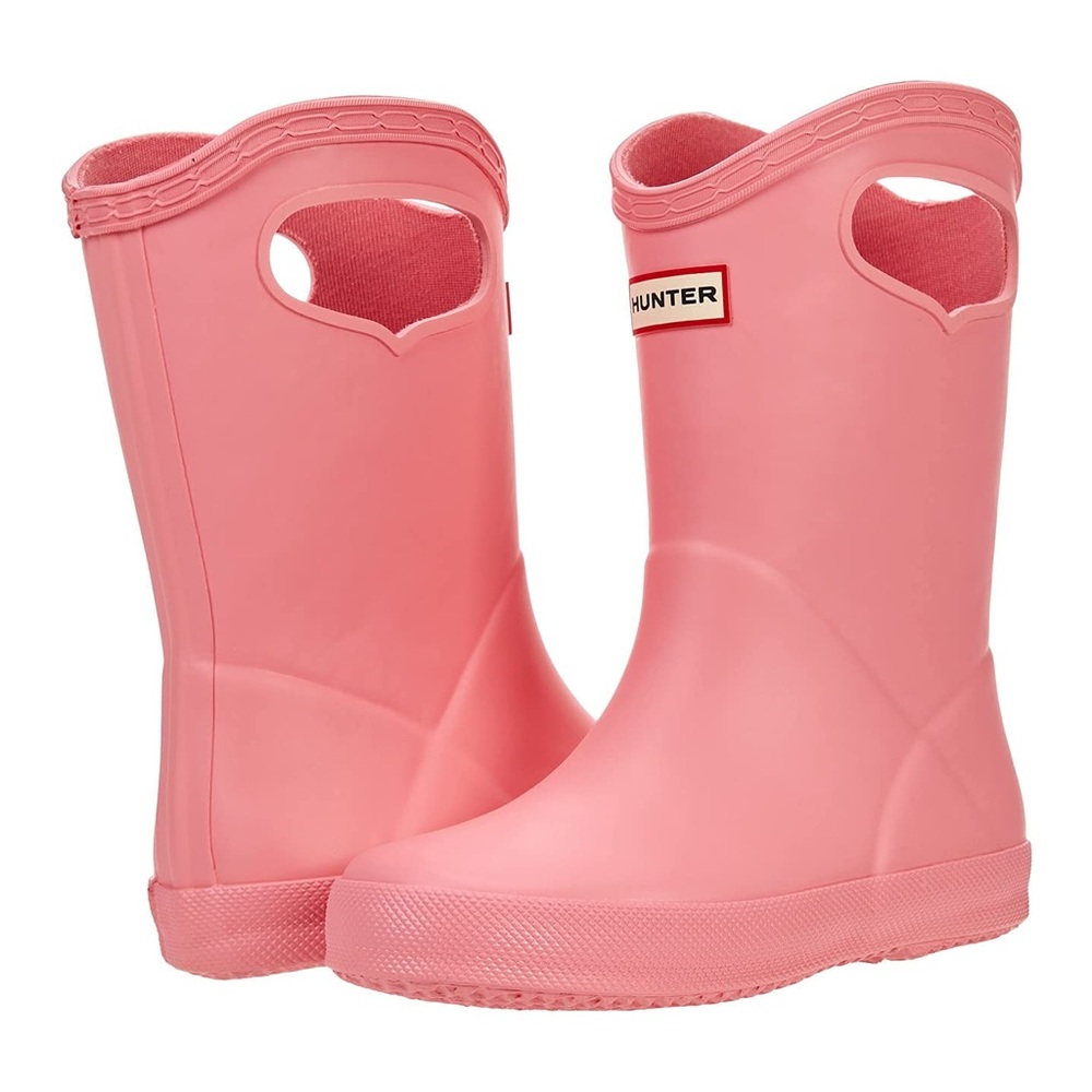Hunter Kids First Pull On Classic Rain Boot in Pink Shiver Size US 9